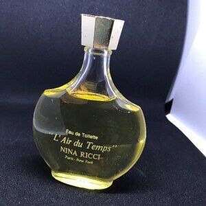 Vintage Nina Ricci L’Air Du Temps Perfume EDT 1.7oz Lalique Glass Splash Bottle